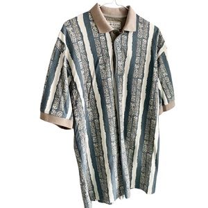 Vintage patterned nineties polo tee